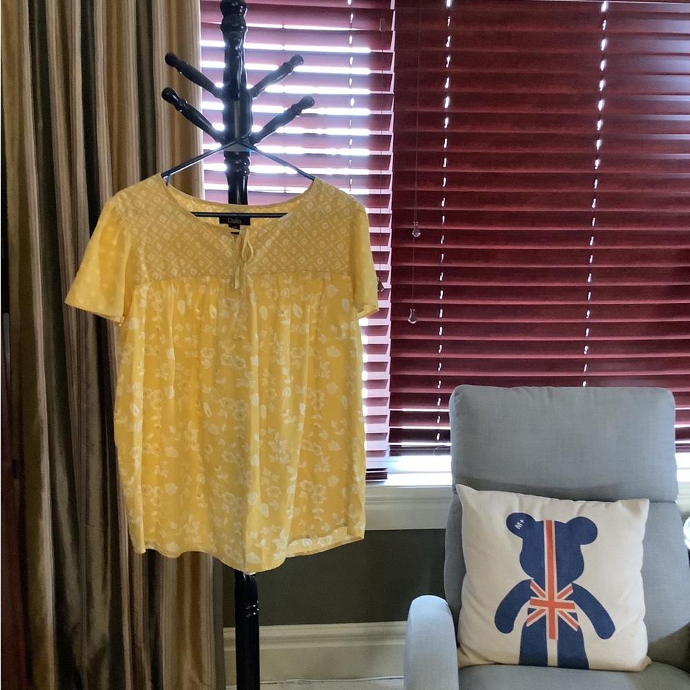 Dalia Yellow Patterned Blouse